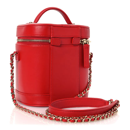 Chanel Lambskin Timeless Vanity Cosmetic Case Red 3 of 12
