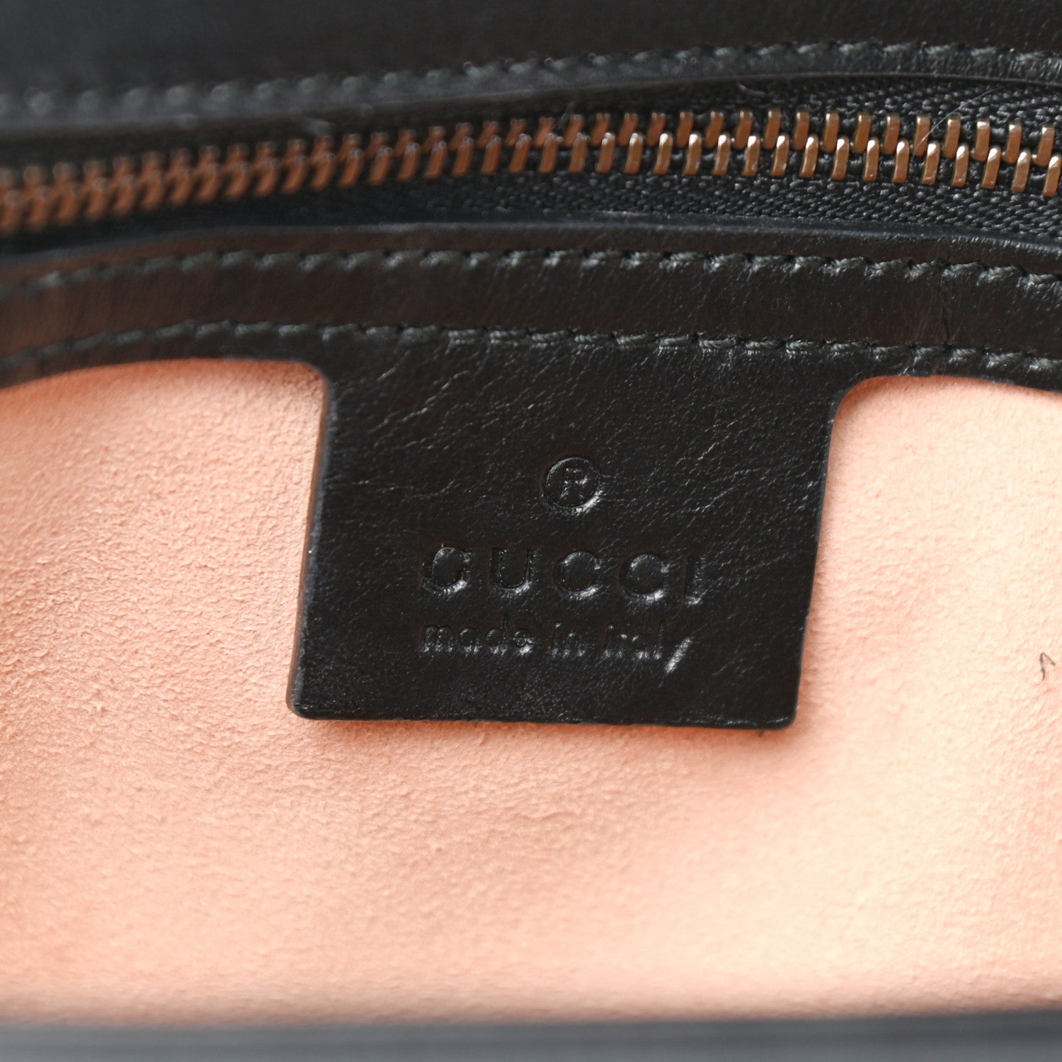Gucci Calfskin Matelasse Small GG Marmont Shoulder Bag Black 6 of 11