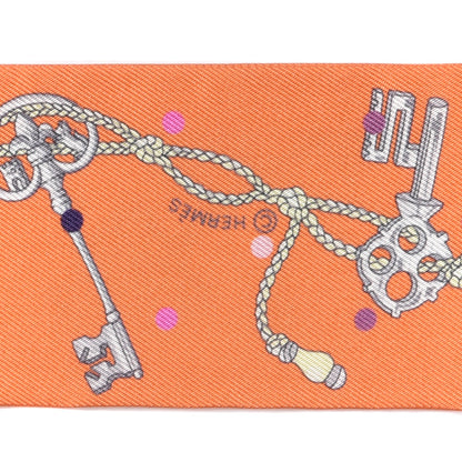 Hermes Silk Les Cles A Pois Twilly 3 of 4