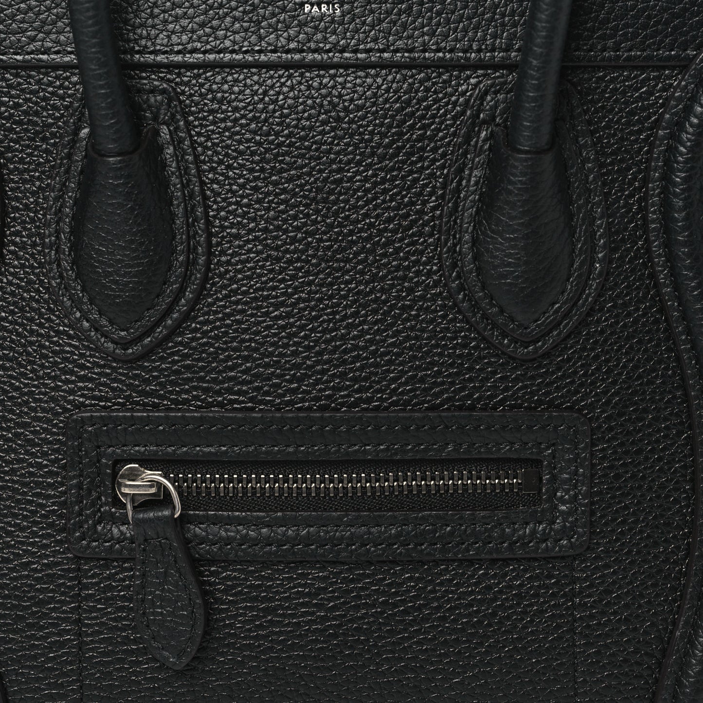 Drummed Calfskin Nano Luggage Black