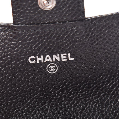 Chanel Caviar Quilted Flap Card Holder Wallet Black 6 of 9