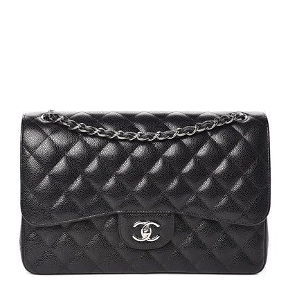 Chanel Caviar Quilted Jumbo Double Flap Black 1 of 12