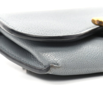 Christian Dior Goatskin Nano Saddle Chain Pouch Blue 9 of 9