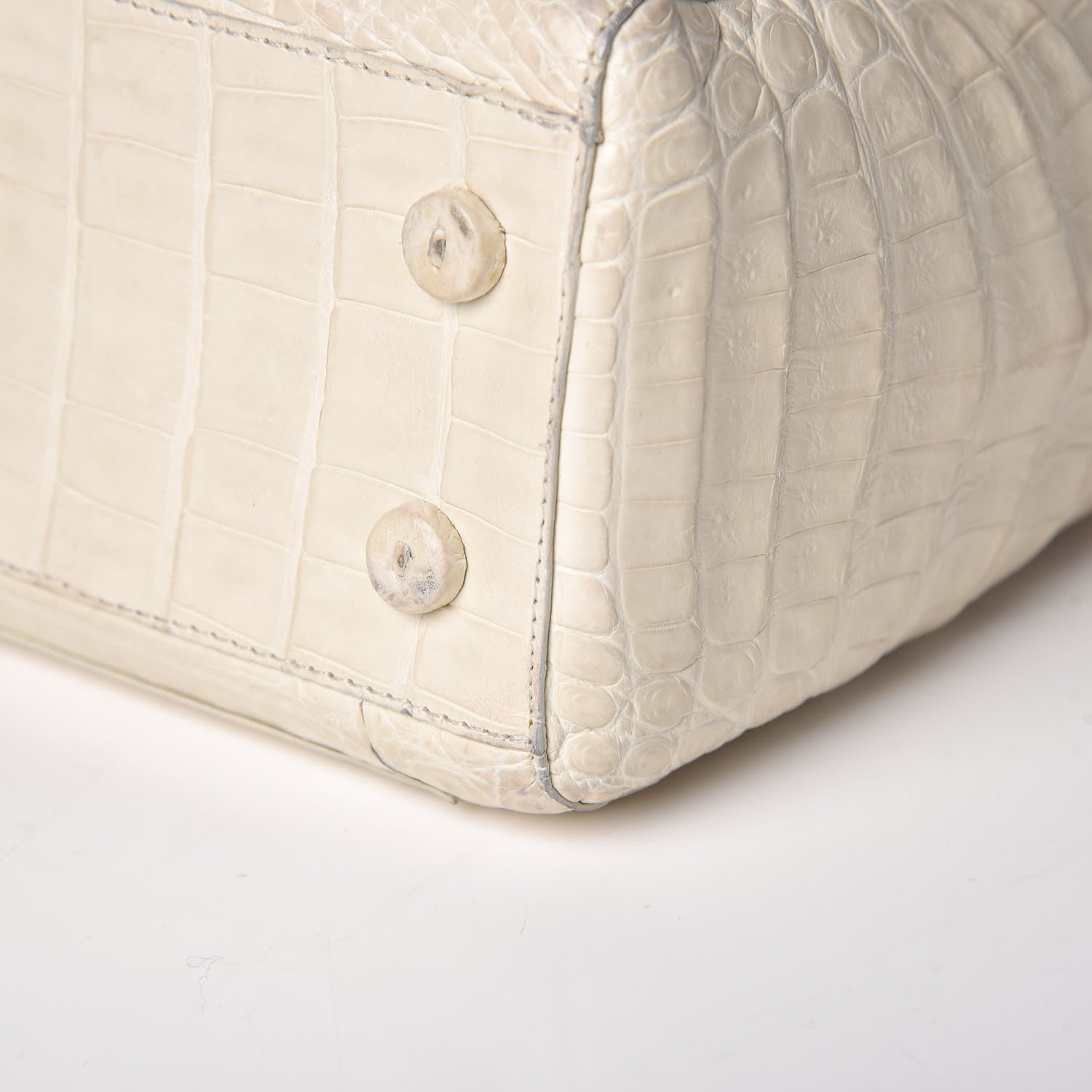 Nancy Gonzalez Crocodile Chain Flap Shoulder Bag White 15 of 16