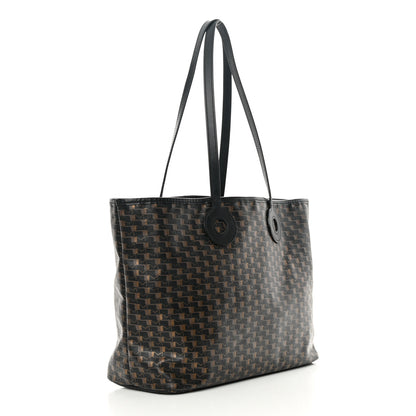 Moynat Grained Calfskin Canvas 1920 Oh! Tote Ruban MM Carbon Bronze 3 of 17