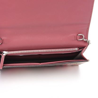 Gucci GG Supreme Monogram Blooms Chain Wallet Beige Multicolor Dry Rose 4 of 7