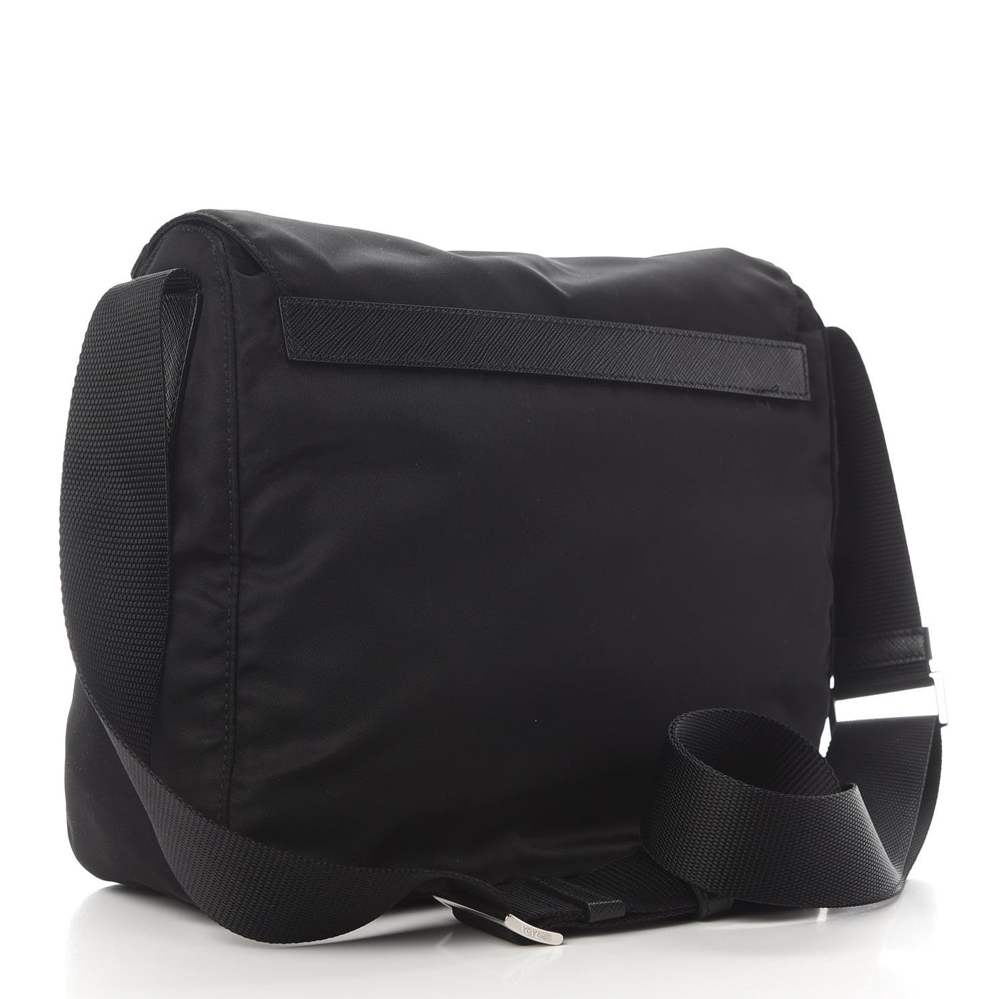 Nylon Vela Sport Messenger Bag Black