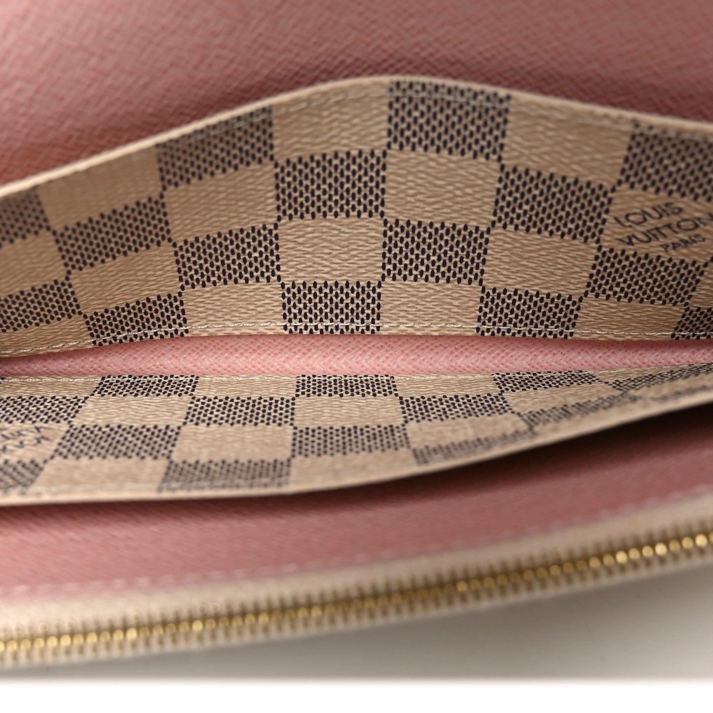 Damier Azur Emilie Wallet Rose Ballerine