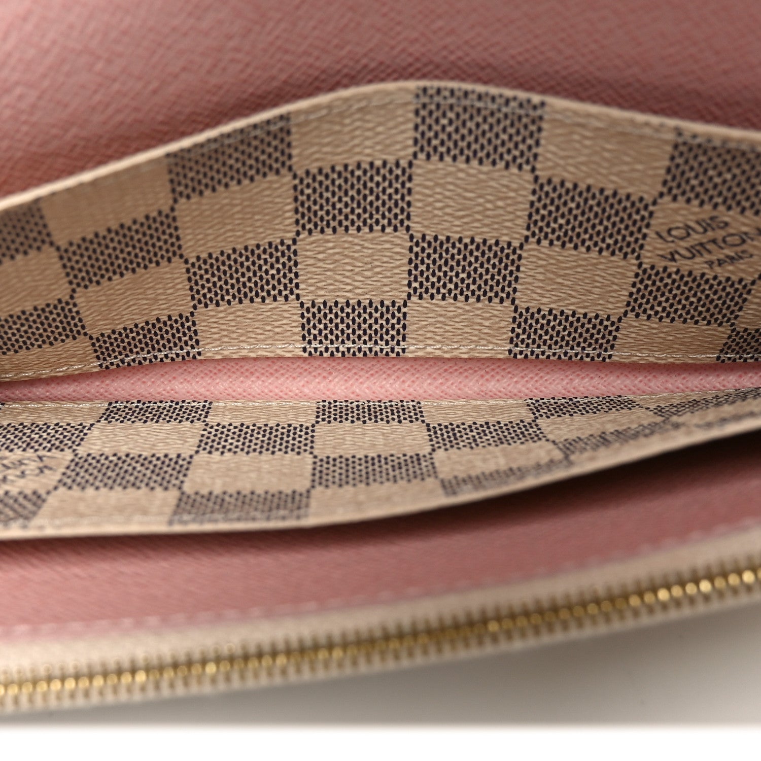 Louis Vuitton Damier Azur Emilie Wallet Rose Ballerine 5 of 9