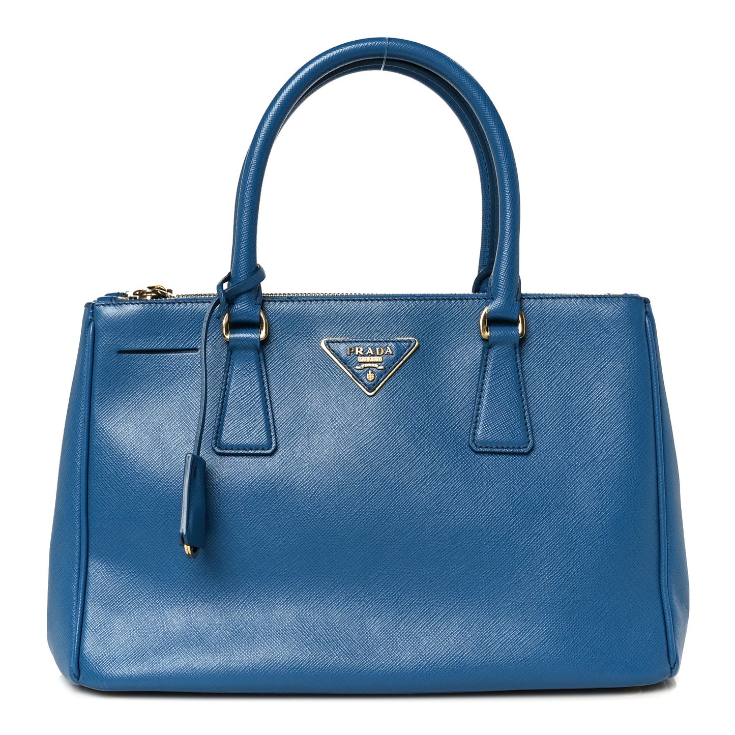 Saffiano Small Galleria Double Zip Tote Bluette