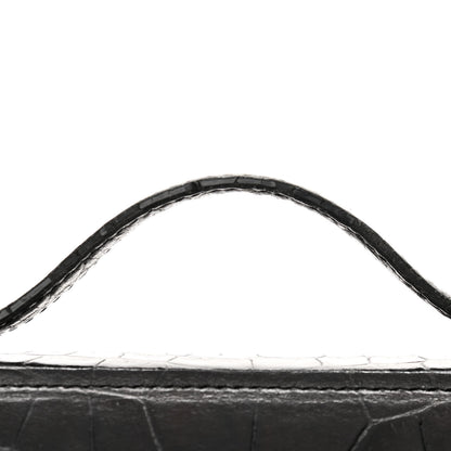 Givenchy Calfskin Crocodile Embossed Mini Pandora Box Crossbody Bag Black 13 of 14