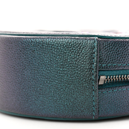 Chanel Iridescent Caviar Quilted Round Filigree Crossbody Dark Turquoise 10 of 11