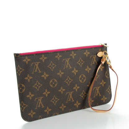 Louis Vuitton Monogram Neverfull MM GM Pochette Fuchsia 3 of 8