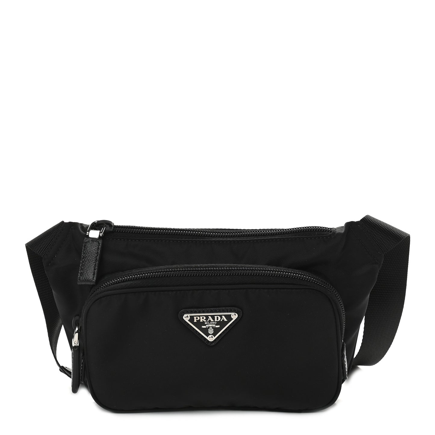 Tessuto Nylon Saffiano Belt Bag Black
