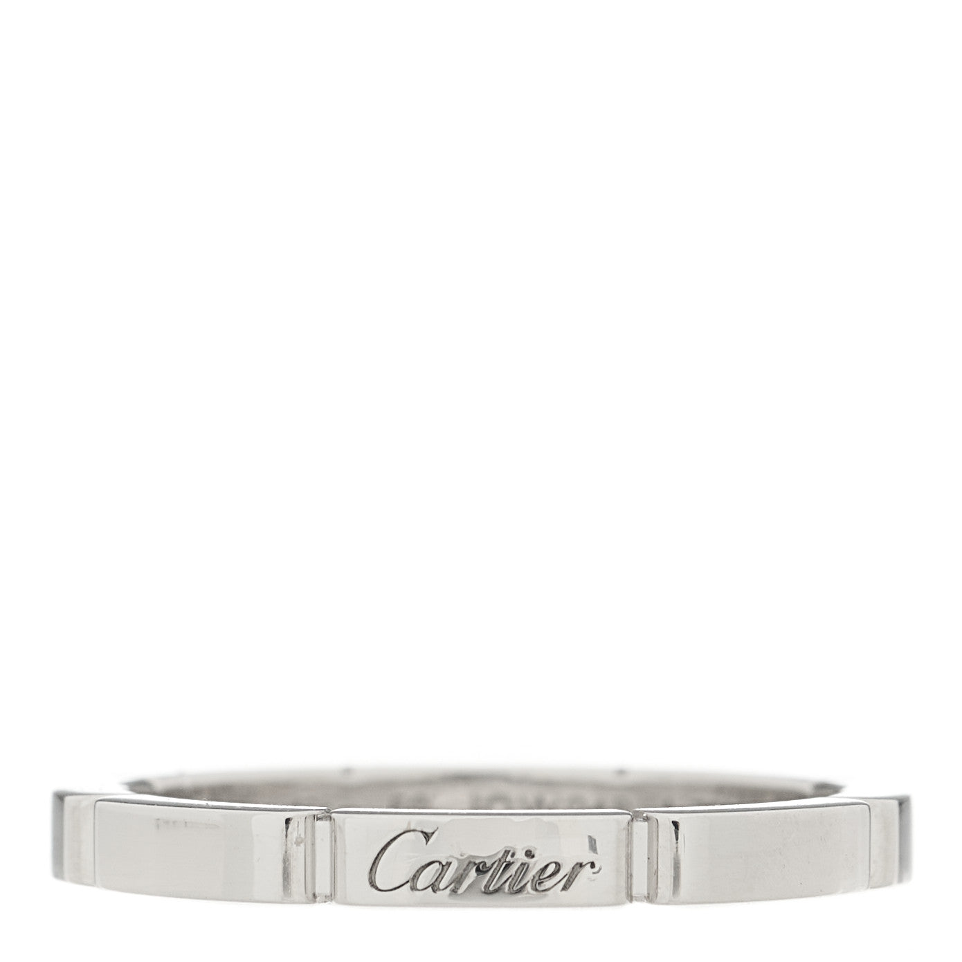 18K White Gold 2.5mm Maillon Panthere Wedding Band Ring 59 8.75