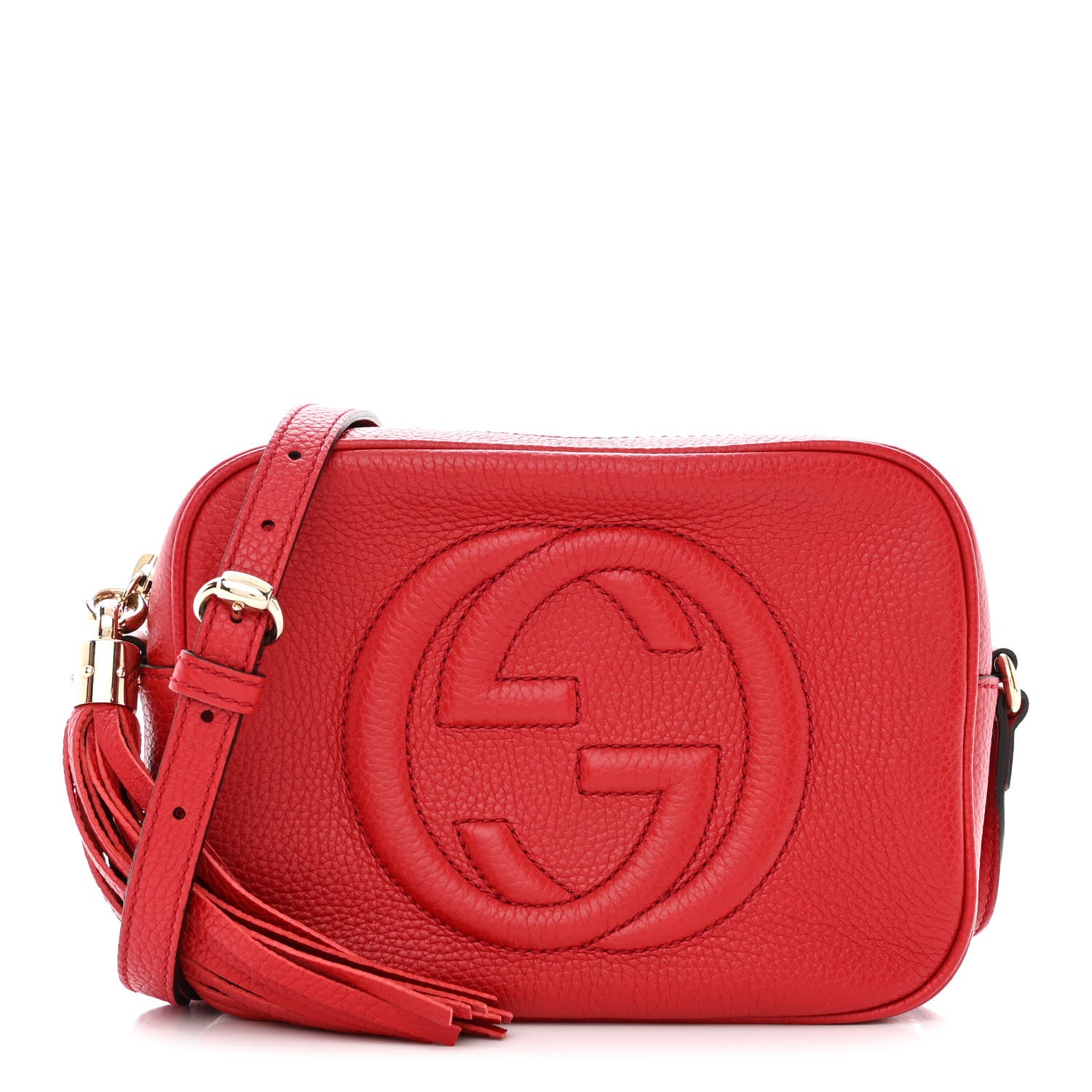Gucci Pebbled Calfskin Small Soho Disco Bag Tabasco Red 1 of 10