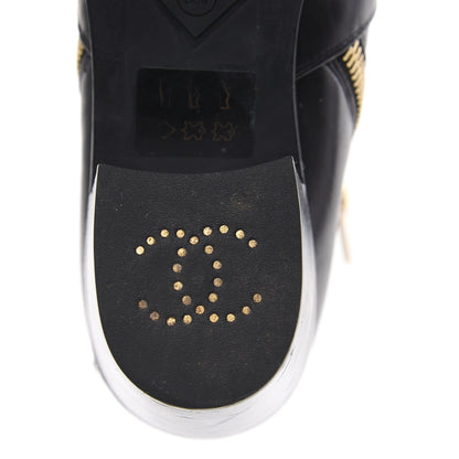 Chanel Calfskin Double Zip Short Boots 36.5 Black 8 of 14
