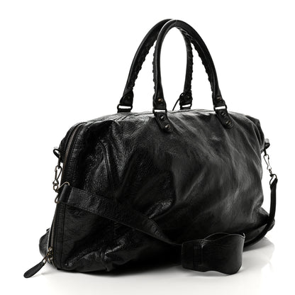 Balenciaga Agneau 24Hour Voyage Travel Bag Black 2 of 11
