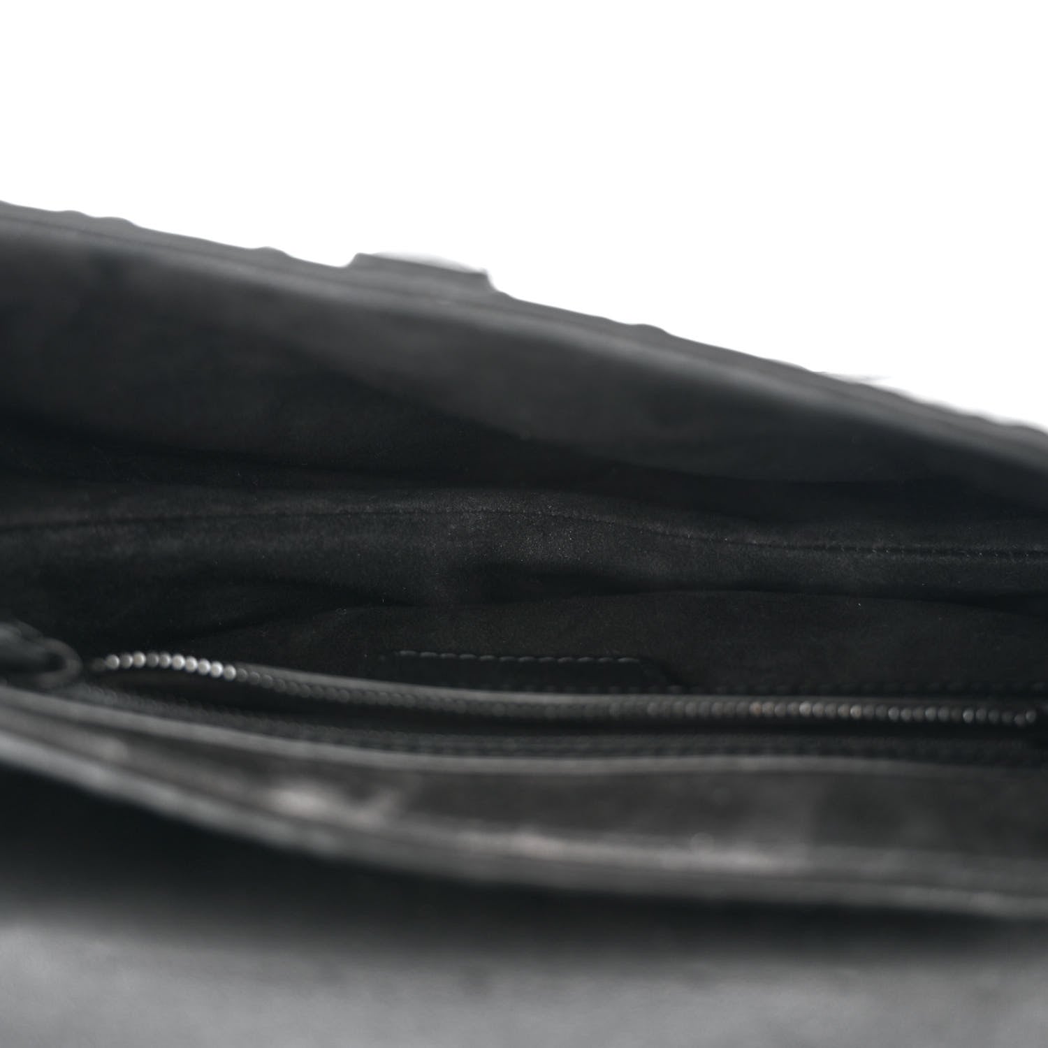 Christian Dior Calfskin Embossed Oblique Saddle Bag Black 5 of 10