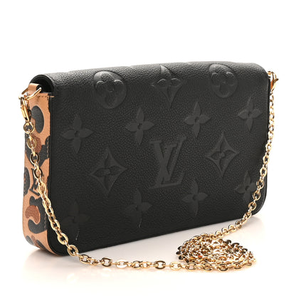 Louis Vuitton Empreinte Monogram Giant Wild At Heart Felicie Pochette Black 4 of 10
