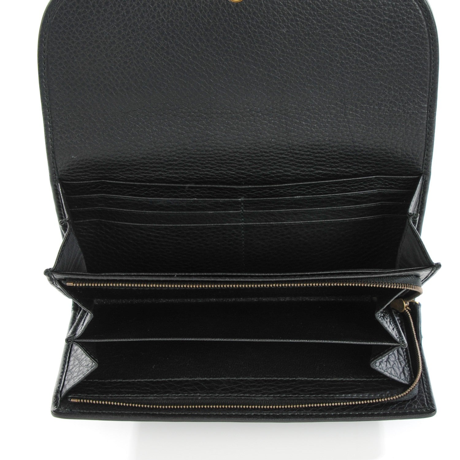 Gucci Calfskin 1973 Continental Clutch Wallet Black 5 of 6
