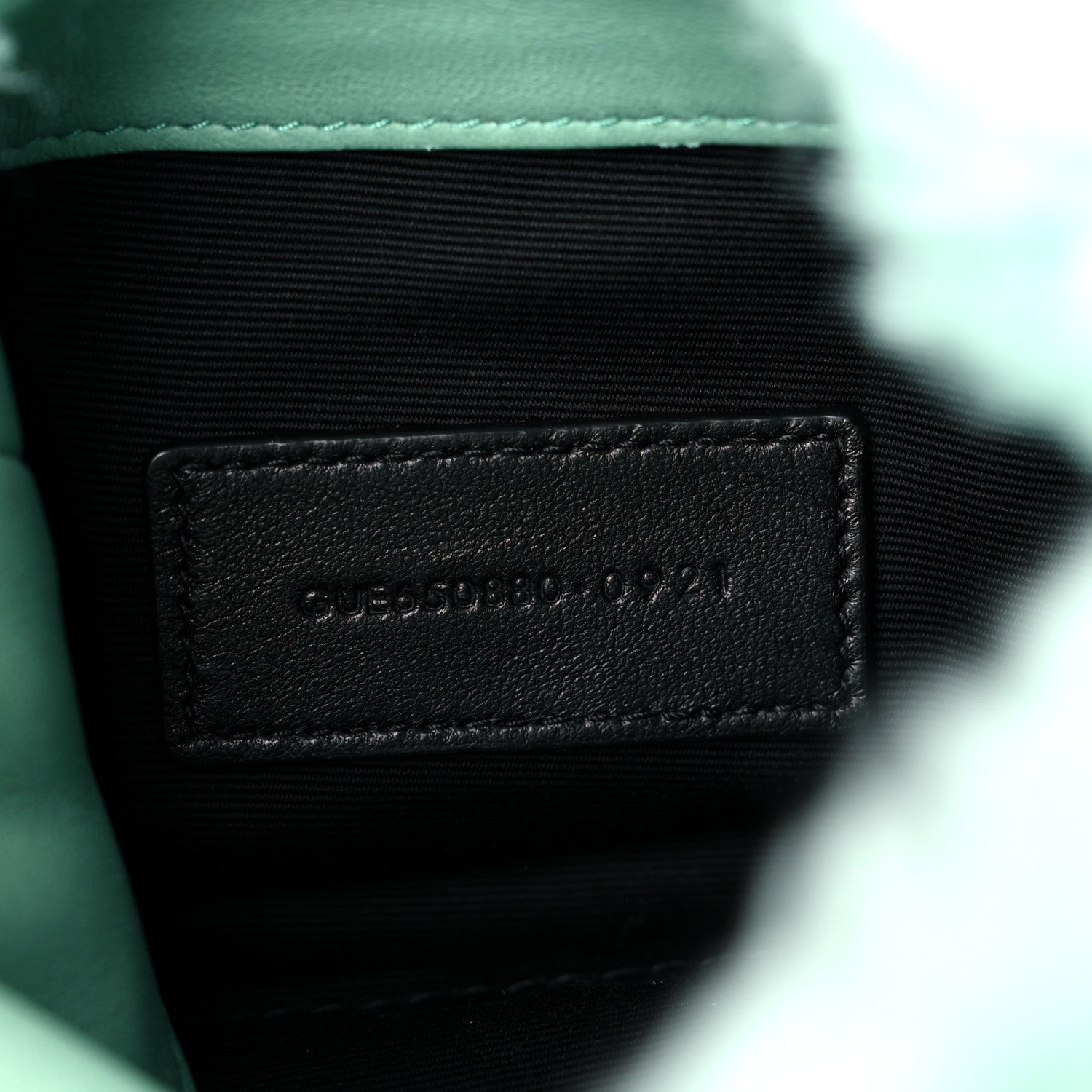Saint Laurent Shearling Quilted Monogram Loulou Puffer Pouch Clutch Iced Mint 8 of 11