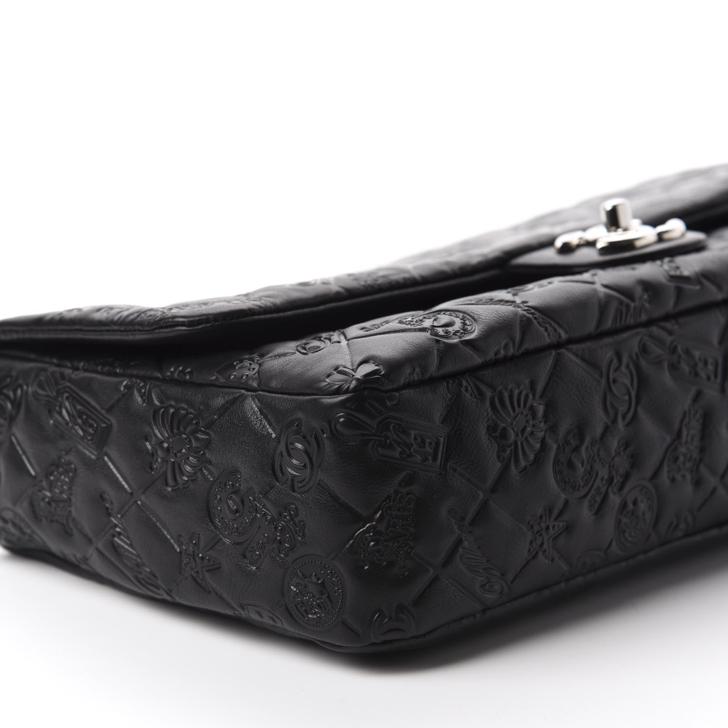 Chanel Calfskin Embossed Large Lucky Symbols Flap Black 6 of 11
