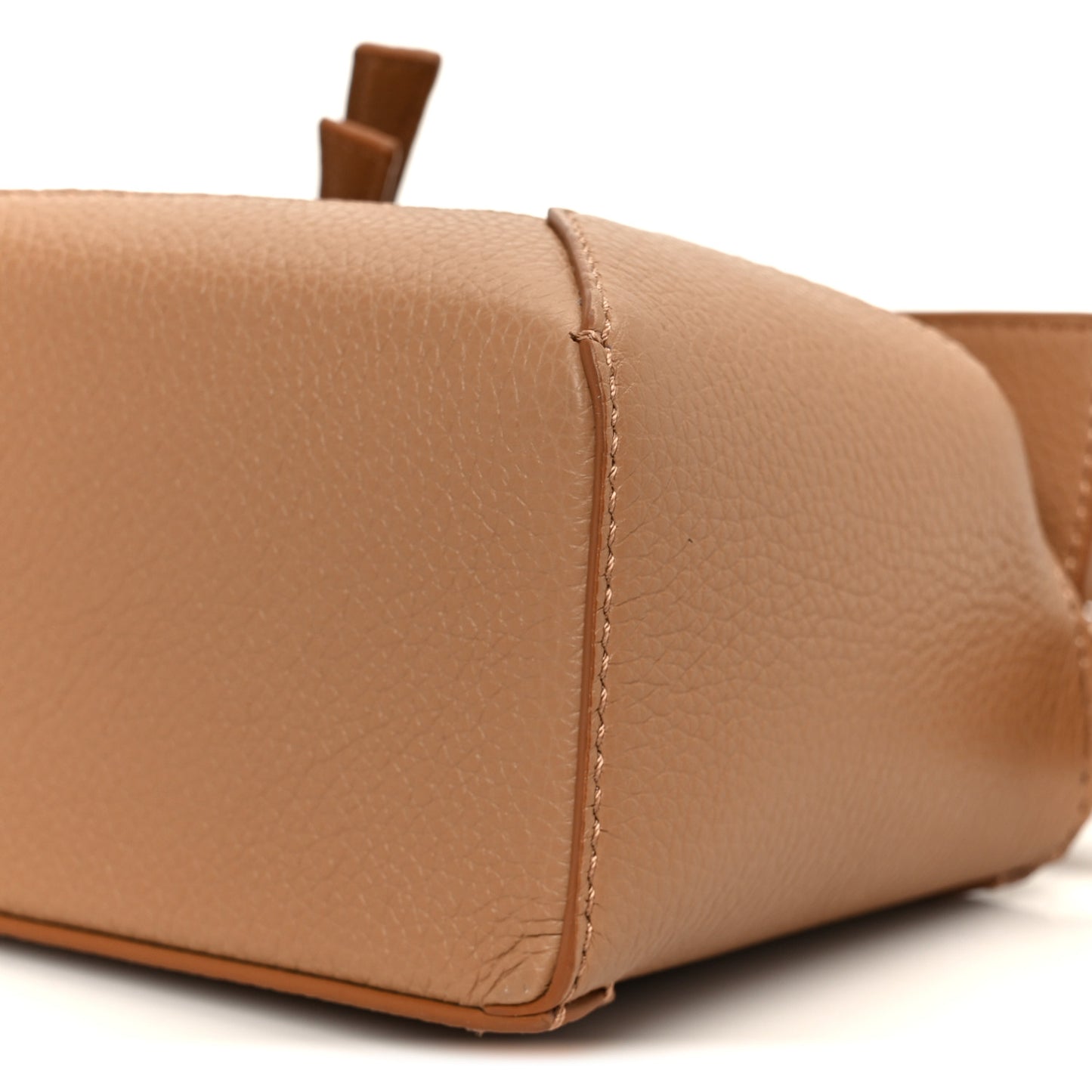Calfskin Mini Puzzle Edge Bag Toffee