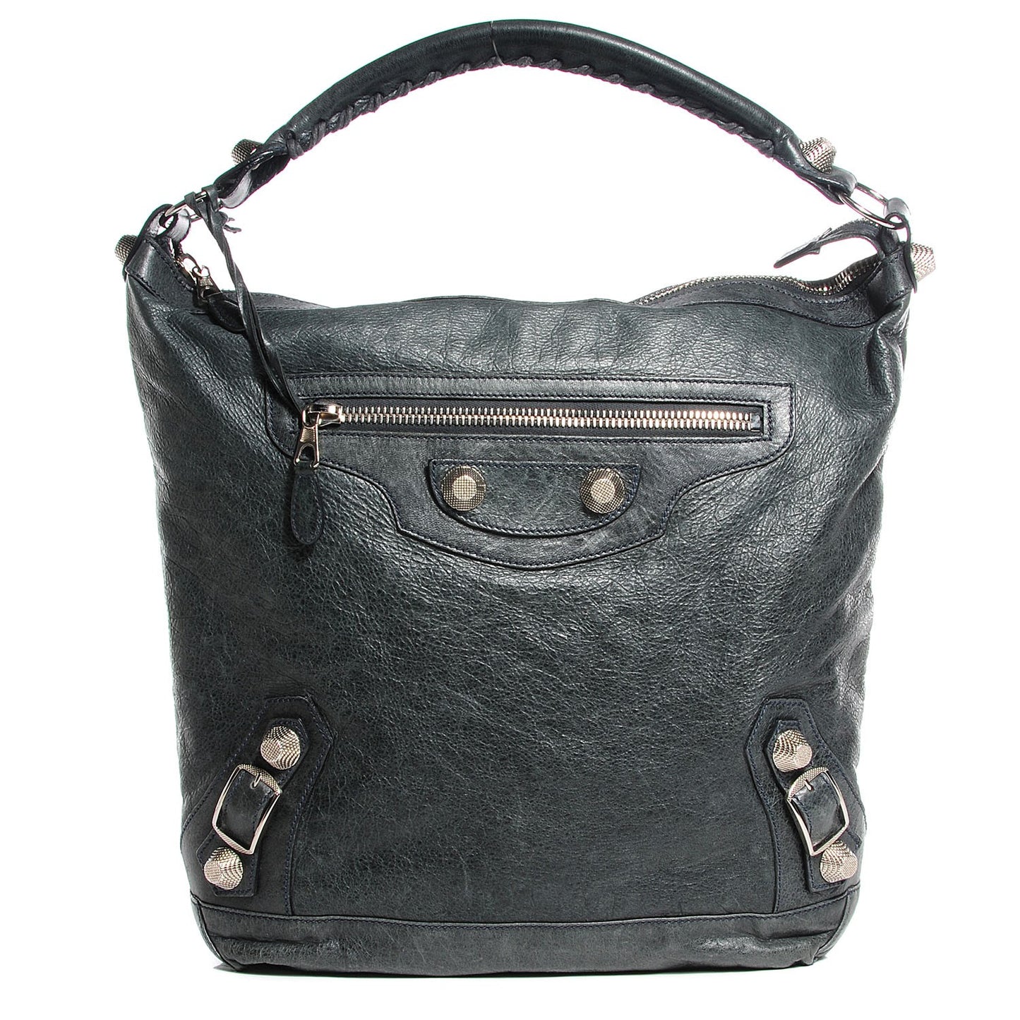 Agneau Giant 21 Silver Hardware Day Hobo Anthracite