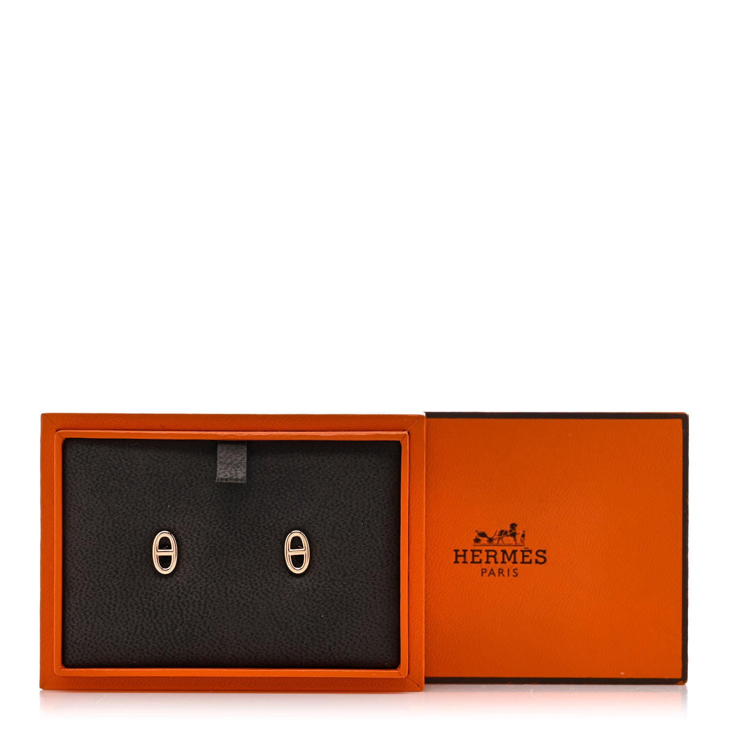 Hermes 18K Rose Gold TPM Farandole Stud Earrings 5 of 5