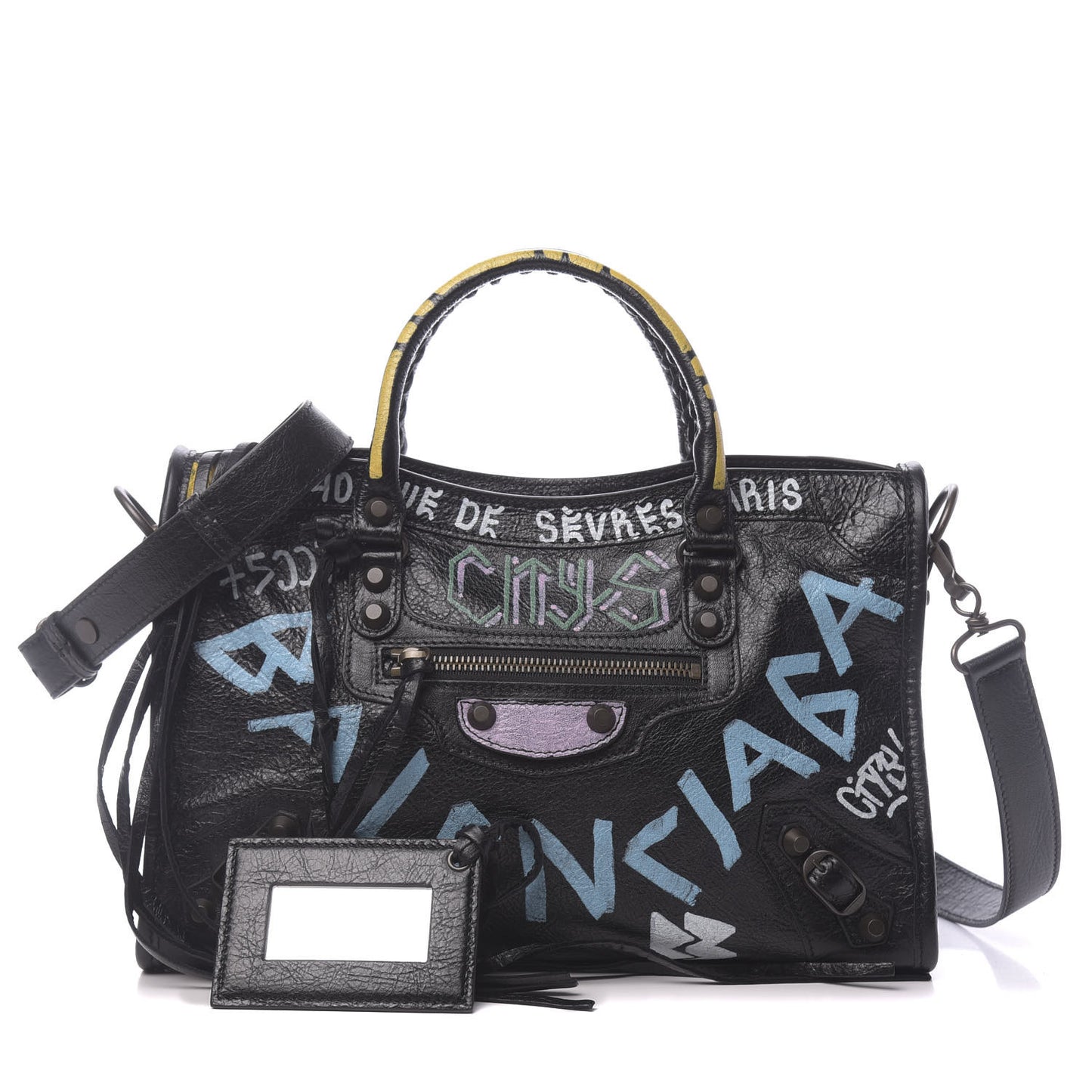 Agneau Graffiti All Over Classic Hardware S City Black Multicolor