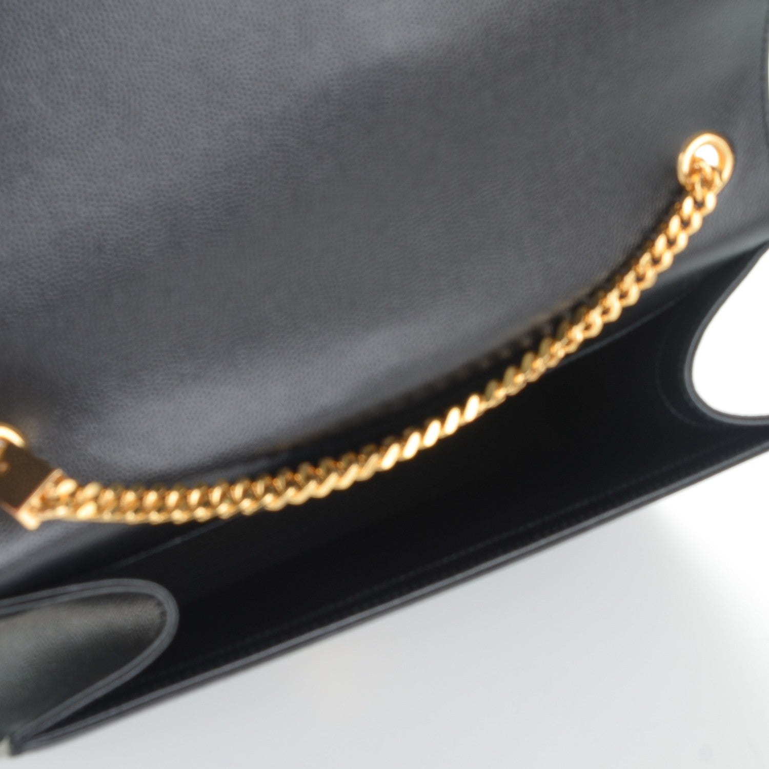 Saint Laurent Grain De Poudre Medium Classic Monogram Kate Satchel Black 5 of 6
