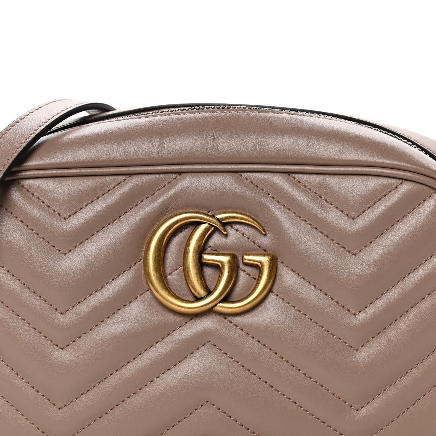 Calfskin Matelasse Small GG Marmont Chain Shoulder Bag Porcelain Rose