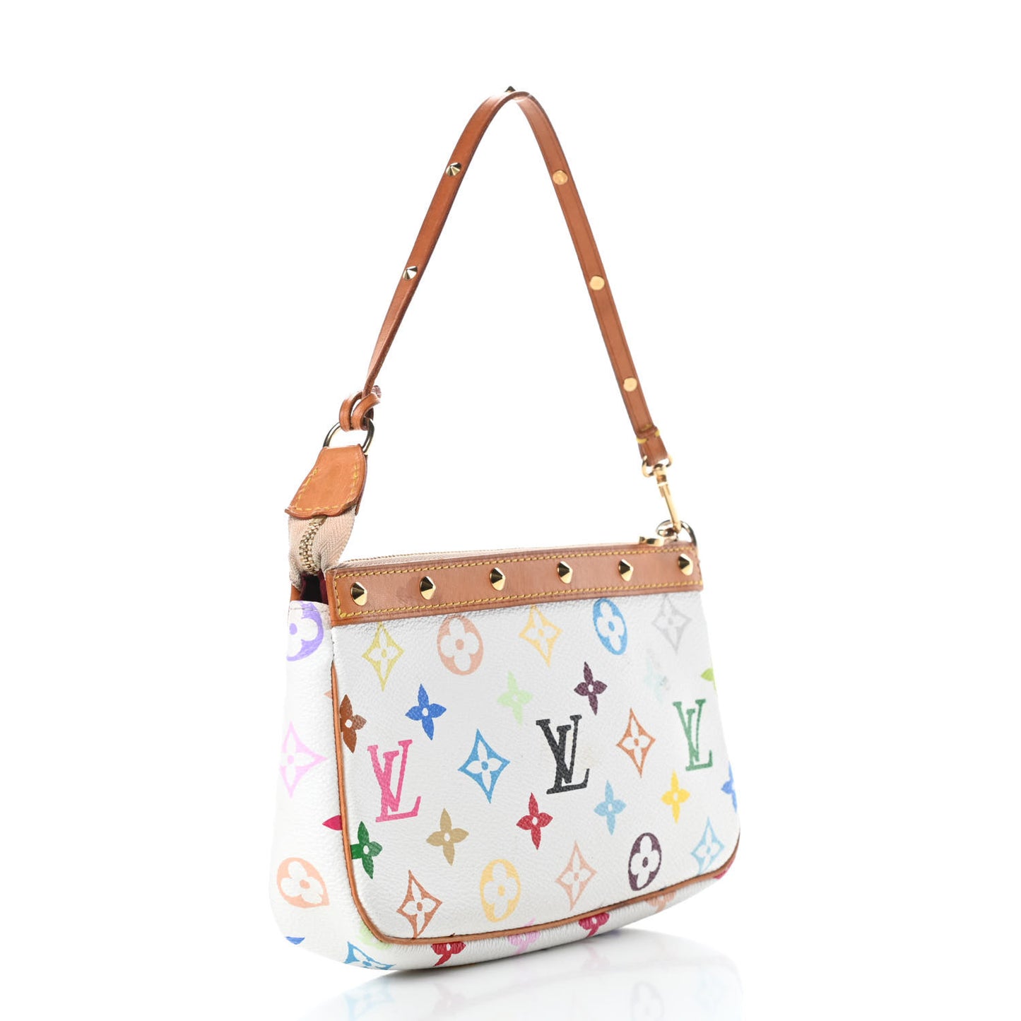 Monogram Multicolor Pochette Accessories White
