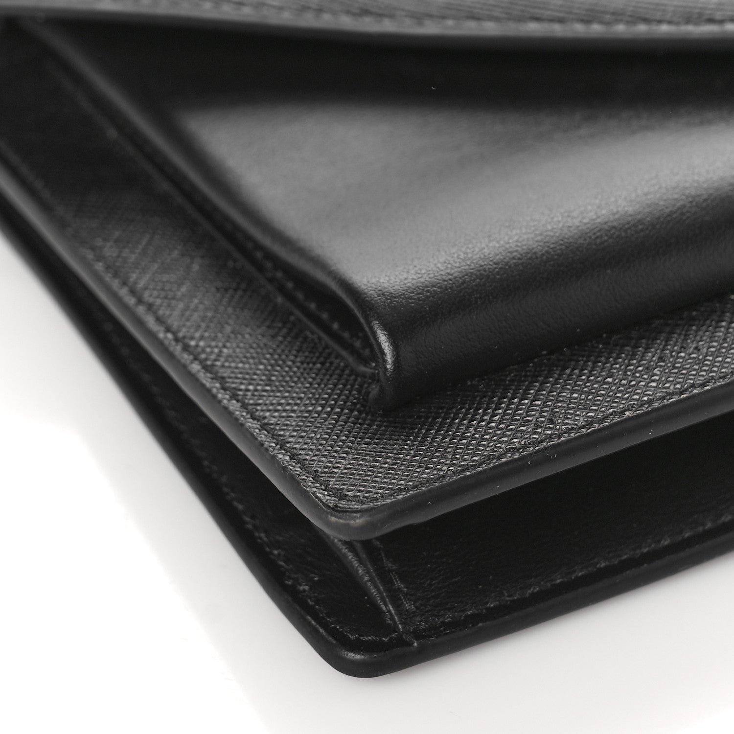 Prada Saffiano City Calf Mini Envelope Bag Black 7 of 8