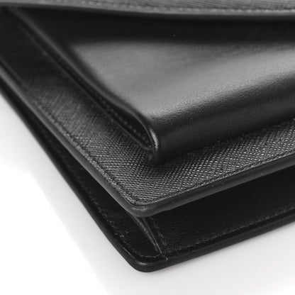 Prada Saffiano City Calf Mini Envelope Bag Black 7 of 8