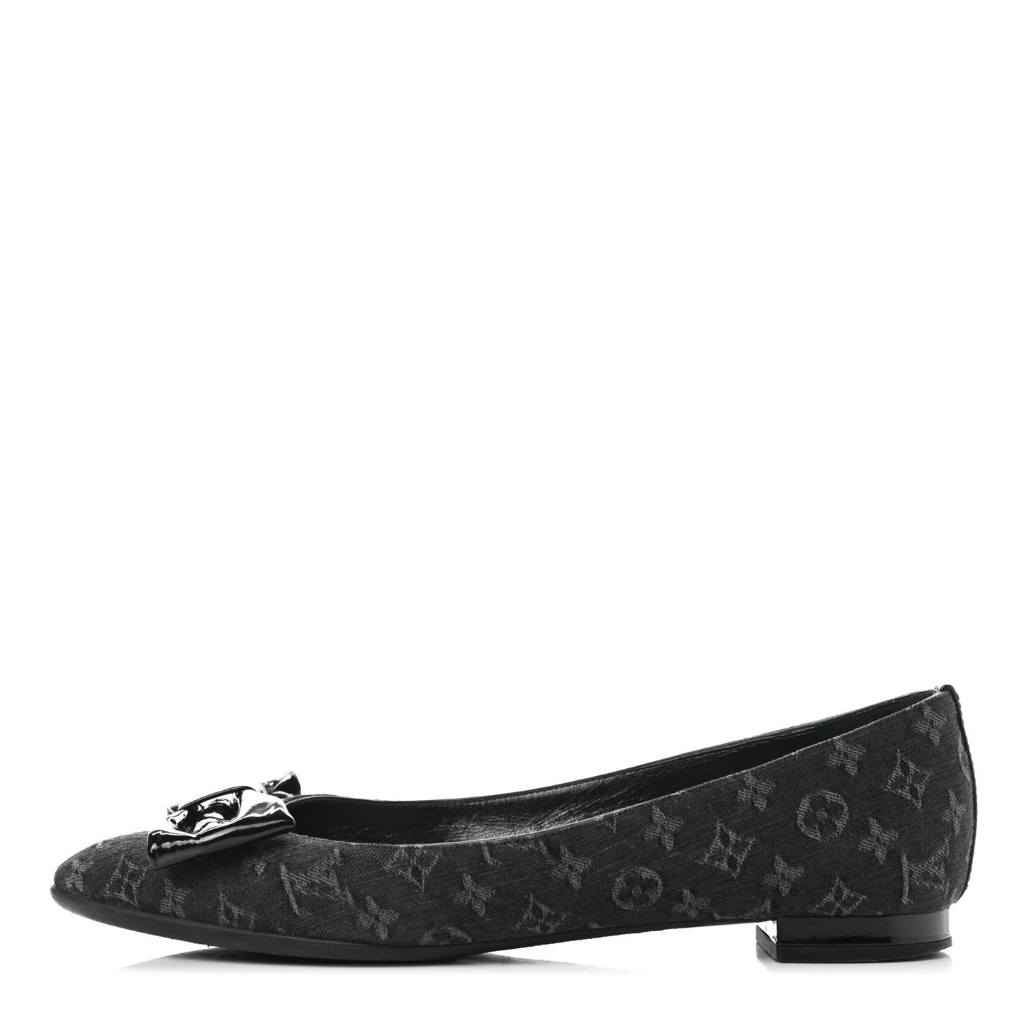 Denim Monogram Ballerina Flats 36.5 Black