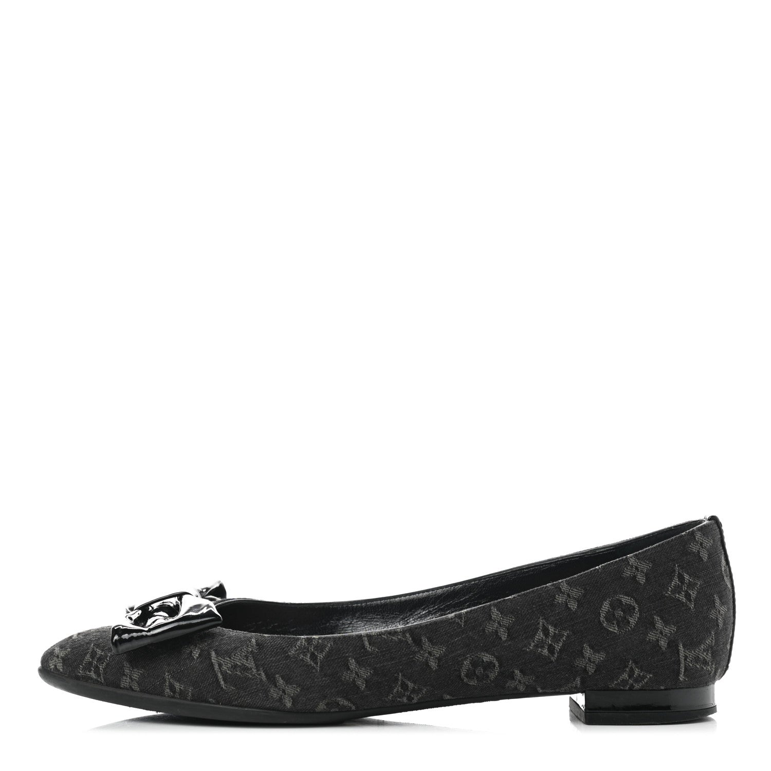 Louis Vuitton Denim Monogram Ballerina Flats 36.5 Black 1 of 12