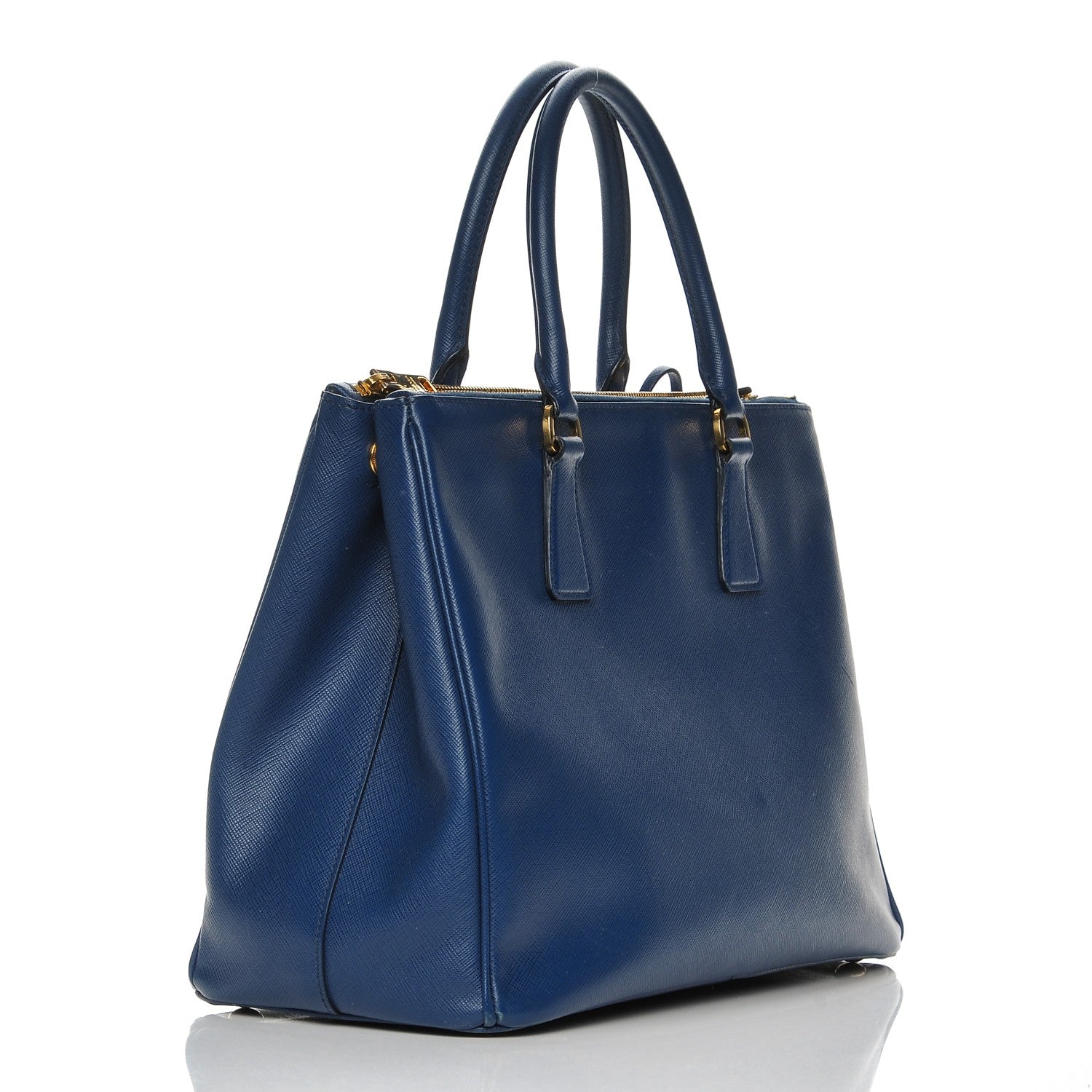 Prada Saffiano Medium Galleria Double Zip Tote Bluette 3 of 12
