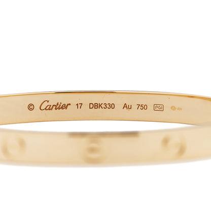 Cartier 18K Yellow Gold LOVE Bracelet 17 3 of 6