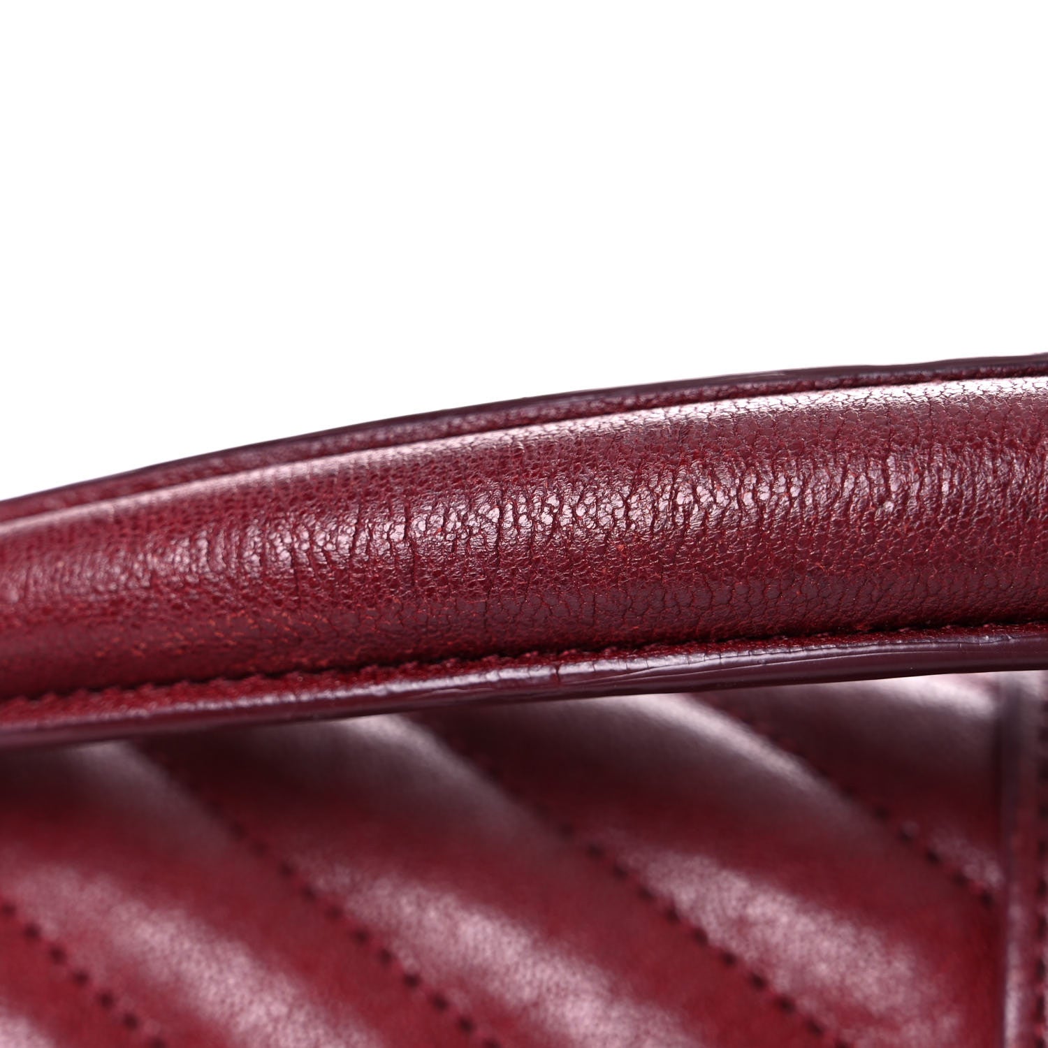 Saint Laurent Sheepskin Matelasse Chevron Large College Monogram Satchel Oxblood 23 of 26