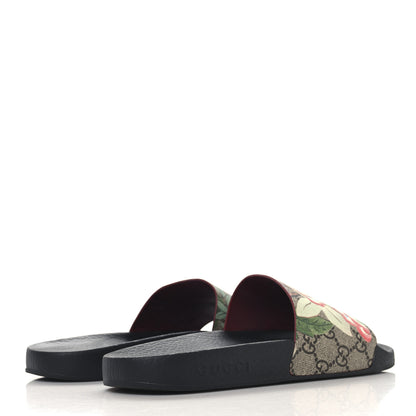 Gucci GG Supreme Monogram Tian Womens Slide Sandals 38 Beige Multicolor 5 of 9