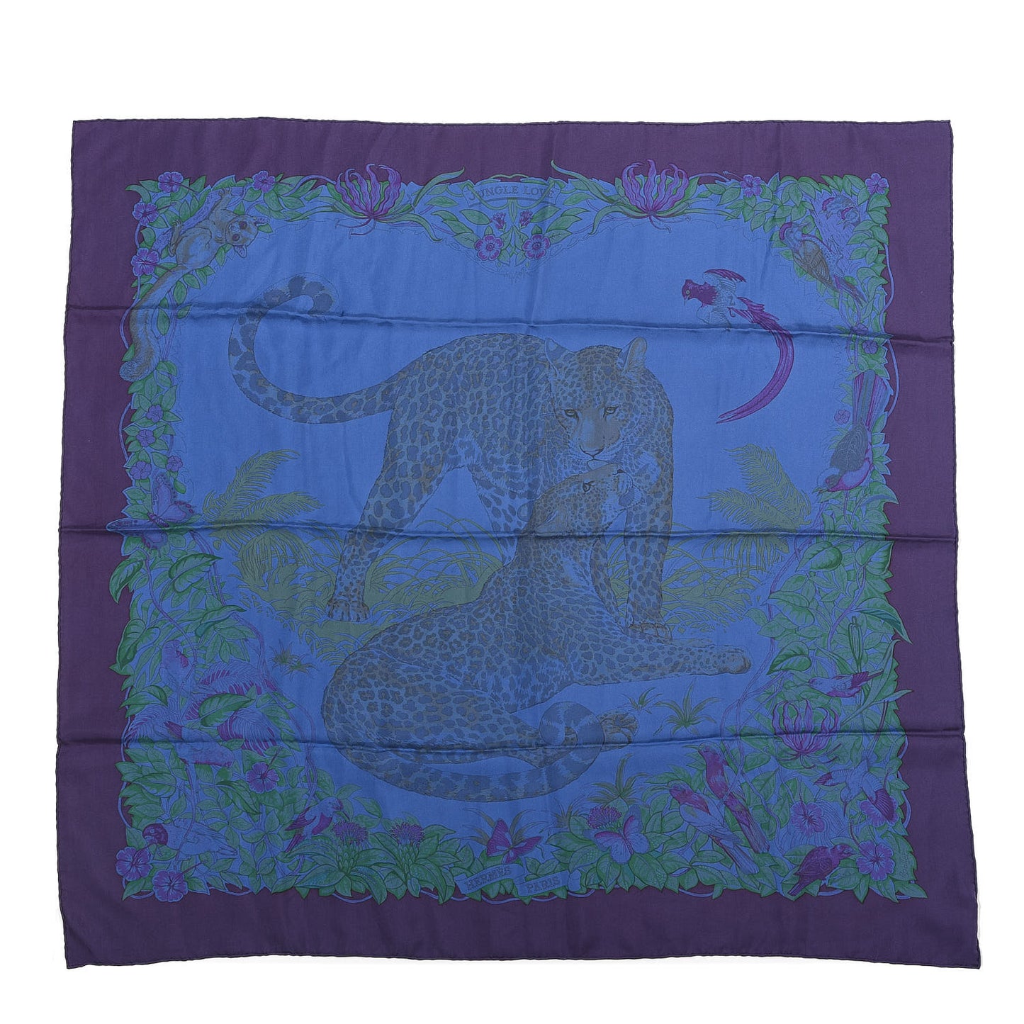 Silk Dip Dye Jungle Love Scarf 90