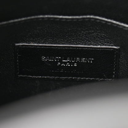 Saint Laurent Calfskin Crocodile Embossed Baby Sac De Jour Black 6 of 10