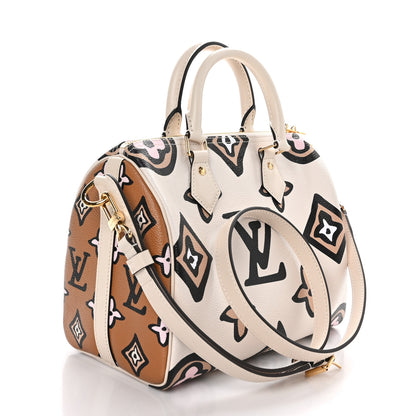 Louis Vuitton LOUIS VUITTON Monogram Giant Wild At Heart Speedy Bandouliere 25 Creme 3 of 11