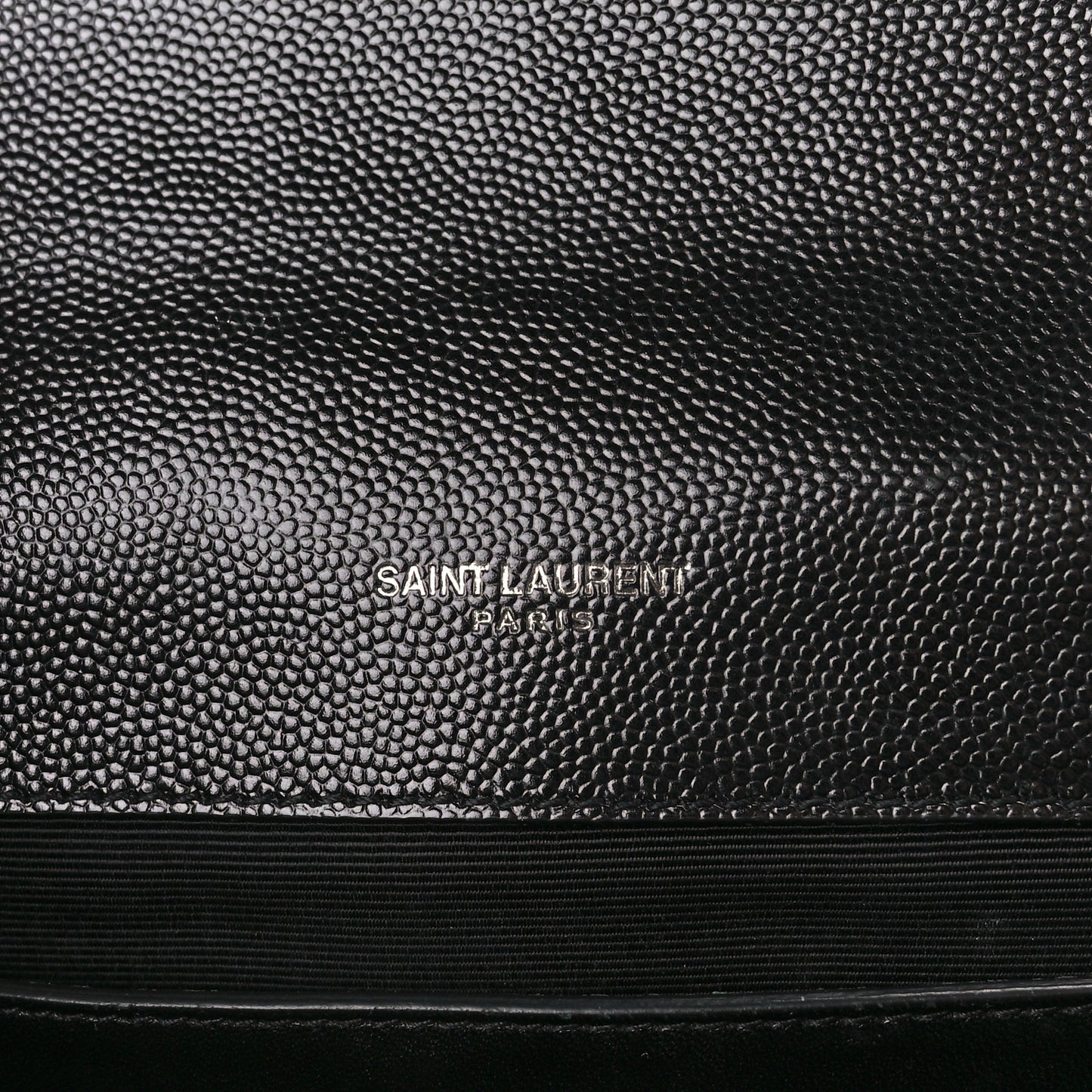 Grain De Poudre Textured Mixed Matelasse Triquilt Medium Monogram Monochrome Satchel Black