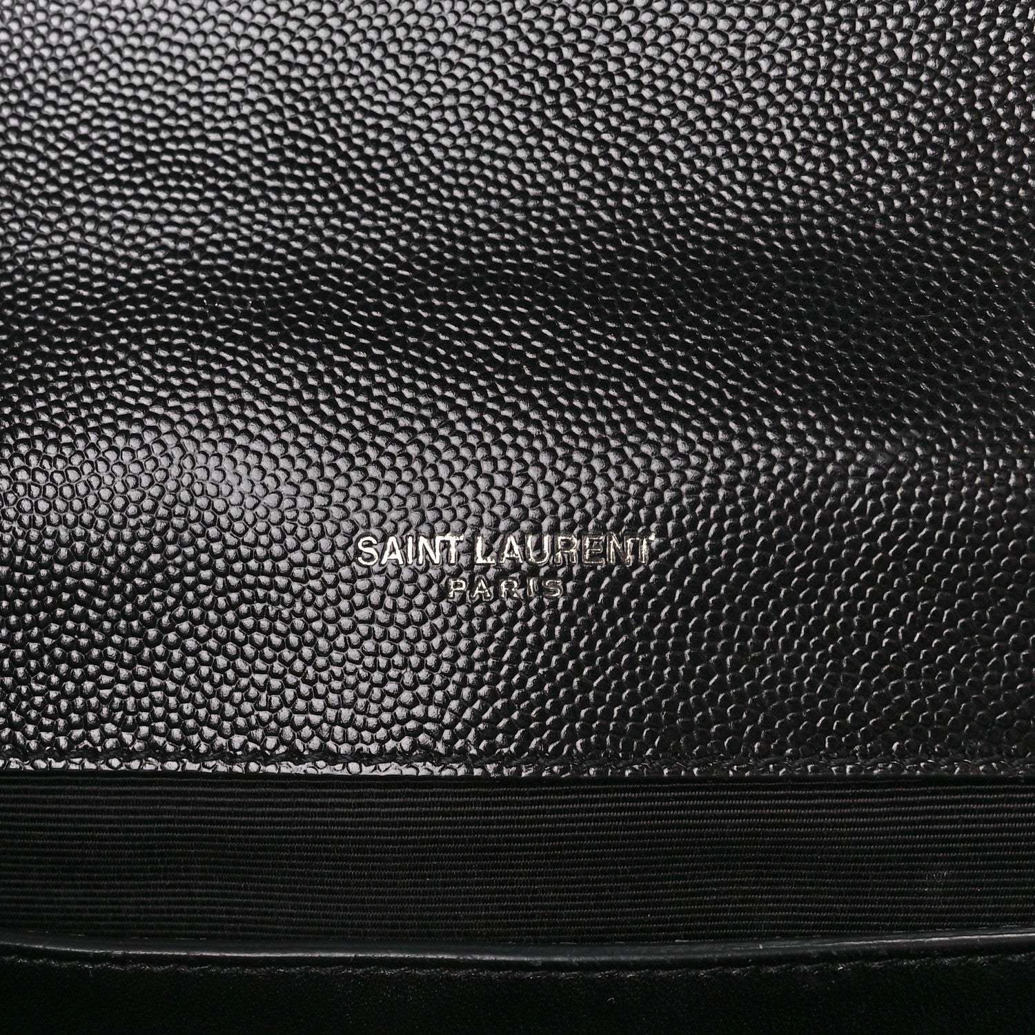 Saint Laurent Grain De Poudre Textured Mixed Matelasse Triquilt Medium Monogram Monochrome Satchel Black 6 of 13