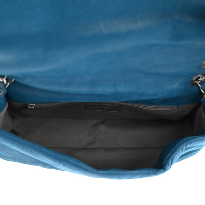 Chanel Iridescent Calfskin Glint Flap Blue 4 of 10