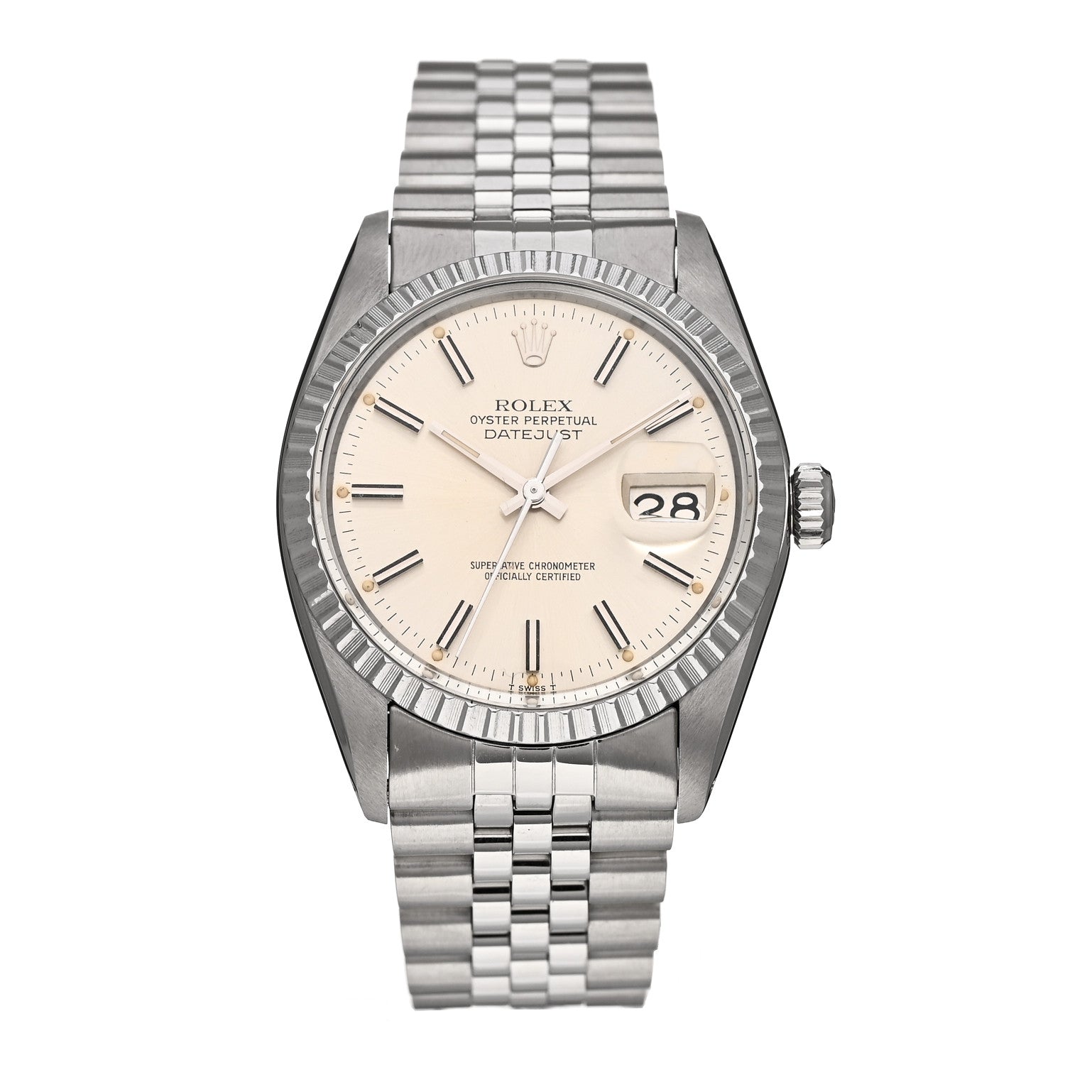 Rolex Stainless Steel 36mm Oyster Perpetual Datejust Watch Silver 16030 1 of 4
