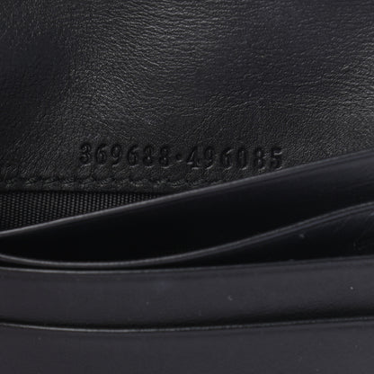 Gucci Calfskin Swarovski Crystal Mini GG Sparkling French Flap Wallet Black 7 of 7